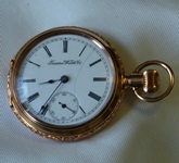 Rare Trenton Watch Co 14K gold open face pocketwatch circa 1894